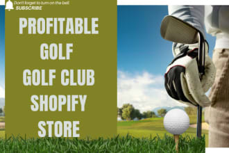 design golf shopify store sport accessories store golf club website athletics