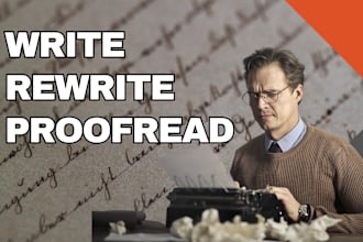 write, rewrite, line edit, or proofread ai content book copy