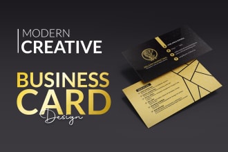 design double sided professional business card in 8 hours