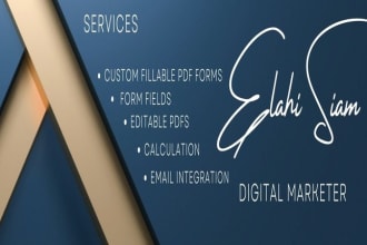 develop fillable PDF form or make it editable PDF