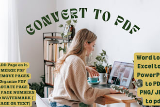 convert jpg, word, powerpoint, excel to PDF