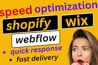 speed up wix shopify webflow website within 24 hours