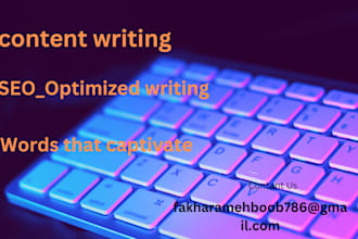 do creative writing, blog posts, and SEO content writing