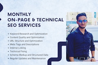 perform monthly on page SEO and technical fixes for higher google rankings