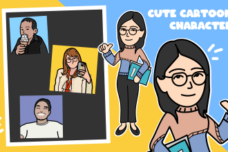 draw cute simple chibi cartoon character for sticker mascot icon etc