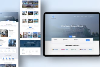 create a real estate investor landing page, website, and mobile app