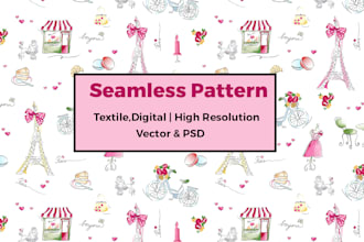 create an awesome seamless pattern for print fabric textile