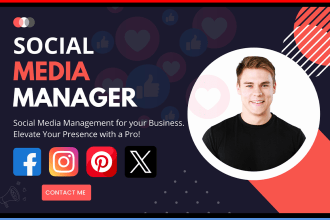 be your professional social media marketing manager and quality content creator