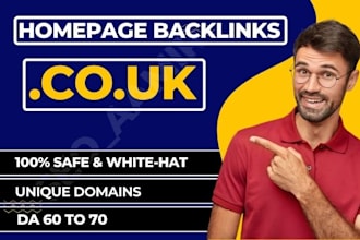 make homepage backlinks co uk sites da 50 to 70 plus