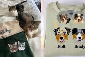 do custom embroidery digitizing of pet pictures