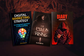 design book cover, ebook cover, amazon KDP cover with 3d mockup