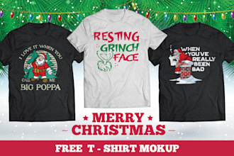 create unique christmas t shirt and any t shirt  design