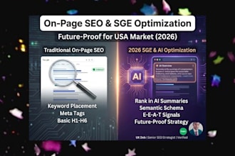 do on page SEO and sge optimization for google top ranking