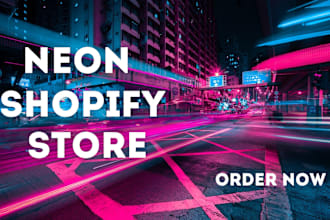design neon shopify store neon sign logo neon led light website lighting website