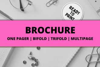 design compelling and informative brochure, one pager, booklet or catalog