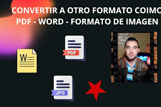 convertir documento a PDF a otro  formato