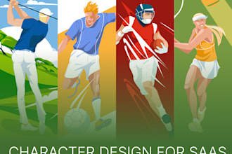 design custom flat illustrations for apps, websites and marketing