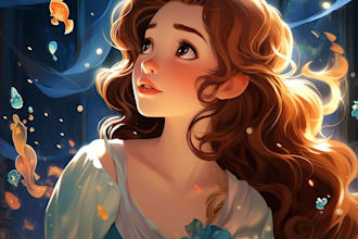make disney style cartoon character