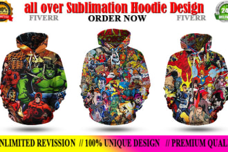 do all over print sublimation  hoodie or custom hoodie design