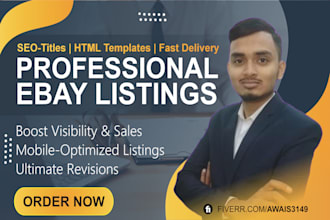 professional ebay listing, ebay product listing, ebay SEO, ebay lister