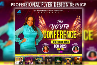 do exceptional event flyer, church flyer, postcard design