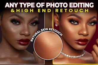 do high end photo retouch and skin smoothing in photoshop