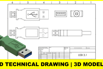 make 2d technical drawings and 3d models in solidworks
