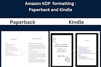 do amazon KDP book formatting for paperback and ebook plus book cover layout