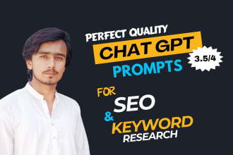 do custom chat gpt prompts for keyword research and SEO articles