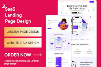 create a sleek modern saas landing page design