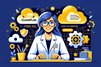 setup cloudflare CDN, free SSL, and fix errors