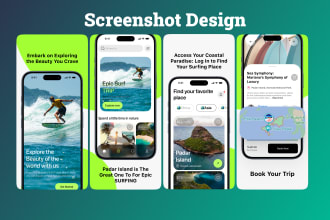 design app store screenshots for ios and play store