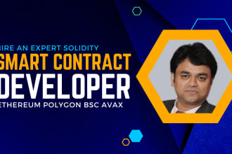 develop ethereum smart contract developer or  solidity or blockchain solutions
