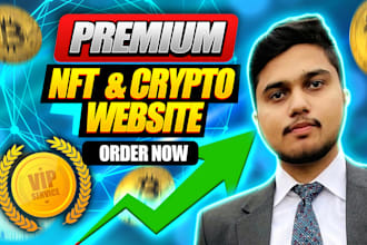 design crypto meme website, nft website, or landing page in wordpress or HTML