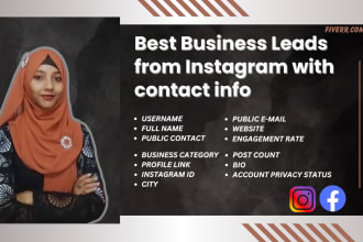 find the best business leads from instagram with contact info