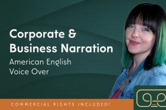 record relatable corporate business voice over in english