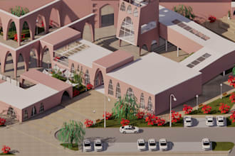 make an exterior model, interior and 3d renderings