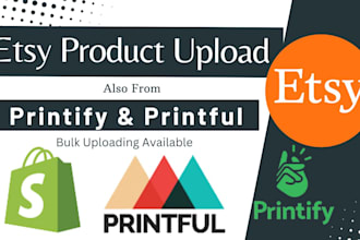 do etsy seo listing, product upload on etsy and printful