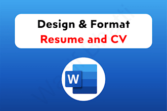format and design resume and CV in microsoft ms word document