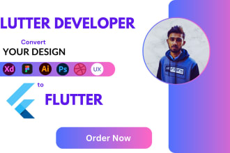 design and develop eye catching flutter UI and backend