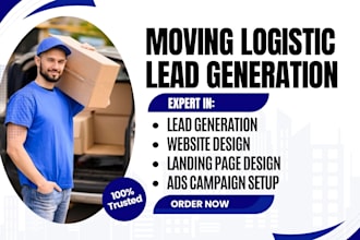 generate moving logistics leads freight leads logistics website moving website
