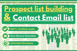 do prospect list building, contact list, email marketing list, and mailing list