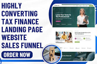 design income tax landing page personal tax website tax finance sales funnel