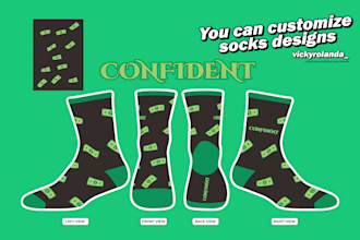 design a streetwear socks mockups for your brand