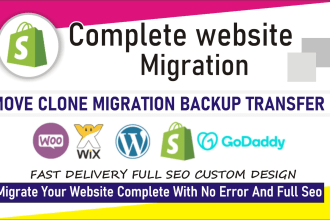 do complete migration of any ecommerce store to shopify
