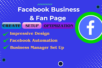 do create and setup facebook business page and fan page