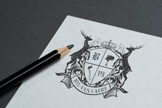 design and redesign family crest coat of arms and school logo