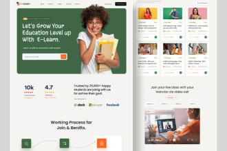 create educational website, lms, ims, elearning  website, elearning marketplace