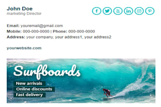 professional clickable HTML email signature