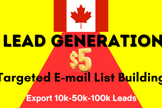 provide a high quality canada email list building and b2b lead generation